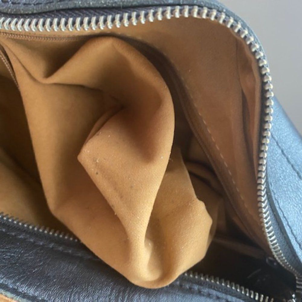 Patricia Nash Black London Smooth Leather Messenger Crossbody Bag - Picture 12 of 16